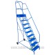 Mobile Warehouse Steps - 9 tread blue