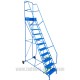 Mobile Warehouse Steps - 11 tread blue
