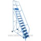 Mobile Warehouse Steps - 12 tread PVC blue