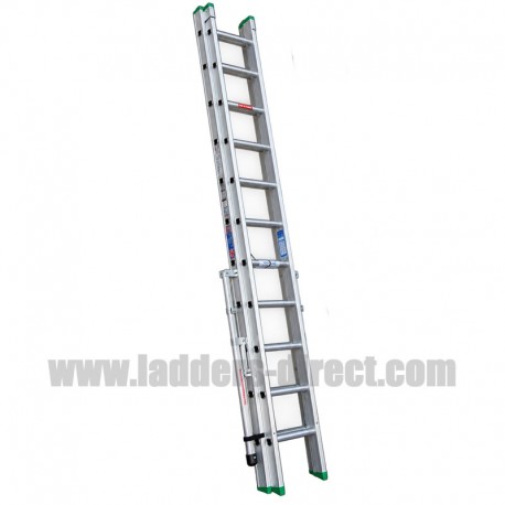 Clow EN131 Professional Aluminium Dual Section Extension Ladder