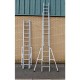 Clow EN131 Professional Aluminium Triple Extension Ladder with stabiliser open