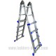 Clow EN131 Professional Folding Telescopic Step Ladder extended as A frame