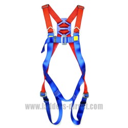 Clow CEP40 Safety Harness - close up view of buckles and webbing straps