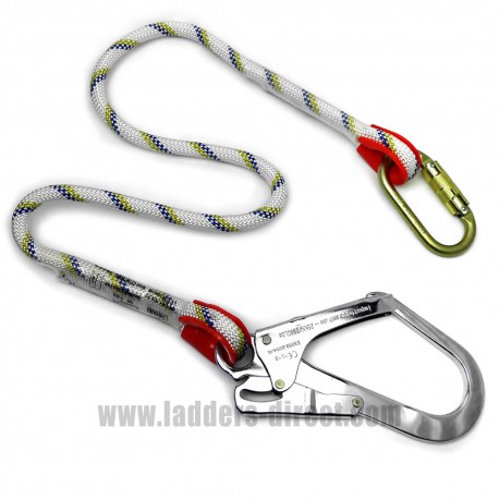 1m Rope Lanyard with Snap Hook and Carabiner