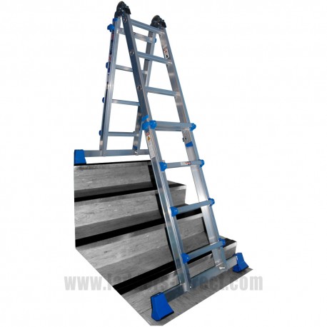 Clow EN131 Professional Folding Telescopic Step Ladder in use on stairs